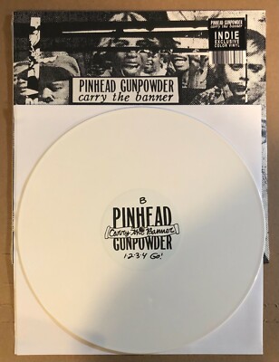 Pinhead gunpowder/carry the banner 10インチ LP: PINHEAD GUNPOWDER - Carry The Banner NEW SEALED REISSUE WHITE