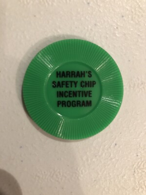 RARE VINTAGE HARRAH'S CASINO HOTEL SAFETY CHIP (EMPLOYEE) GAMING POKER CHIP