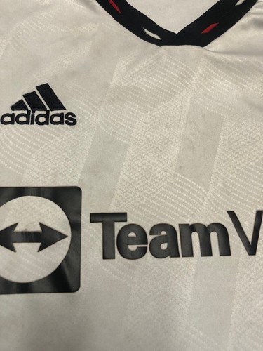 Camiseta deportiva Adidas Manchester United FC 22/23 visitante para hombre XL fútbol *manchas - Imagen 10 de 18