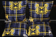 MICHIGAN WOLVERINES CORNHOLE BEAN BAGS Baggo Toss Tailgate Game 4 ACA Reg. Bags