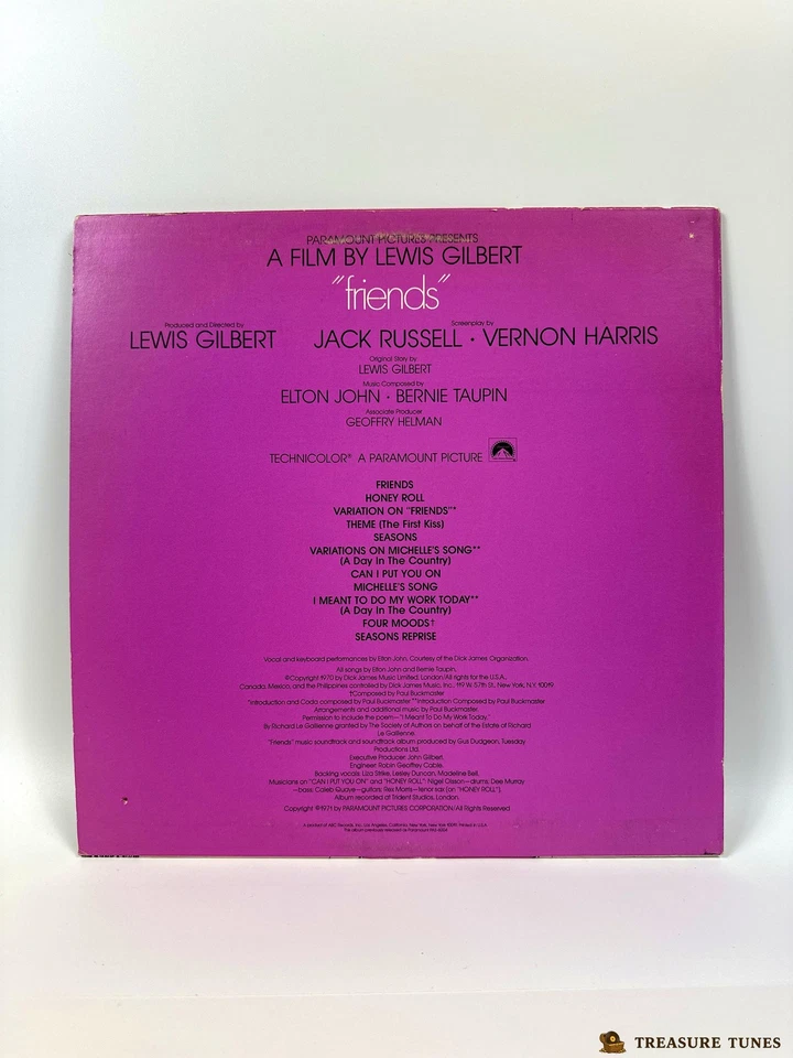 Elton John - Friends (Original Soundtrack Recording) Vinyl LP - Image 3 of 4