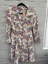 Sporche Kwiatowa Vintage Sukienka Zapinana na guziki Rozmiar 12