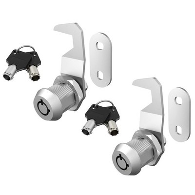 2 Pack Tool Box Locks with Keys, Hook Cam, 5/8'' Tubular Cam Lock Keyed Alike,...