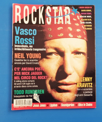 SELTENER ROCKSTAR APRIL 1993 VASCO ROSSI-LENNY KRAVITZ-MICK JAGGER-TODD RUNDGREN