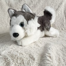 Aurora Miyoni Tots Laying Husky Dog Plush 10 Realistic Stuffed Animal Puppy