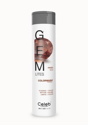 Celeb Luxury GEM LITES Colorwash Amber Copper Brown 8.25oz New