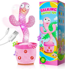 Rechargeable Talking Cactus Toy Dancing Mimicking Recording Plush Kids
