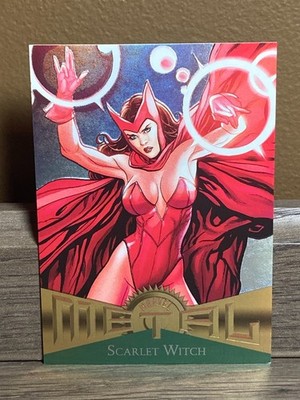 Scarlet Witch 2024 Marvel Metal Universe Avengers Retro Spectrum R1 Card 50 Made