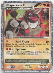 Rhyperior LV.X DP29 Diamond & Pearl Black Star Promo Holo