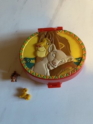 Vintage Polly Pocket Disney The Lion King Compact Bluebird  1996 Playset Figures