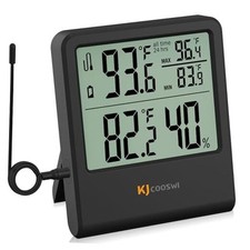 Digital Indoor Outdoor Thermometer Wired, Indoor Outdoor Temperature Monitor