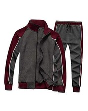 Men's Tracksuits Sweat Suit Casual Long Sleeve 2 Piece Outfit XX-Large Gray