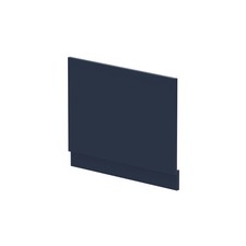 Image of 700mm Edge/Power Straight End Bath Panel & Plinth - Matt Midnight Blue