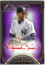 Mariano Rivera 2021 Topps Diamond Icons Red Ink Purple Autograph Card RI-MR 3/10