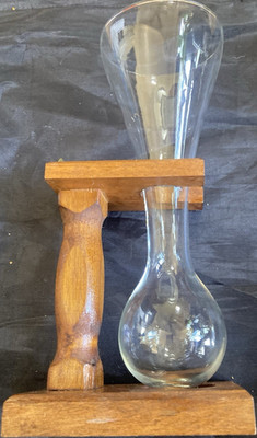 Kwak Beer Glass with Wooden Stand Breweriana Vintage