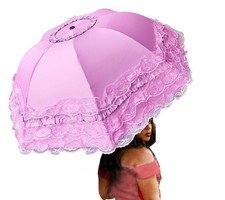 Vintage Foldable Lace Parasol Gothic Umbrella rain Anti-uv Protection parasol...
