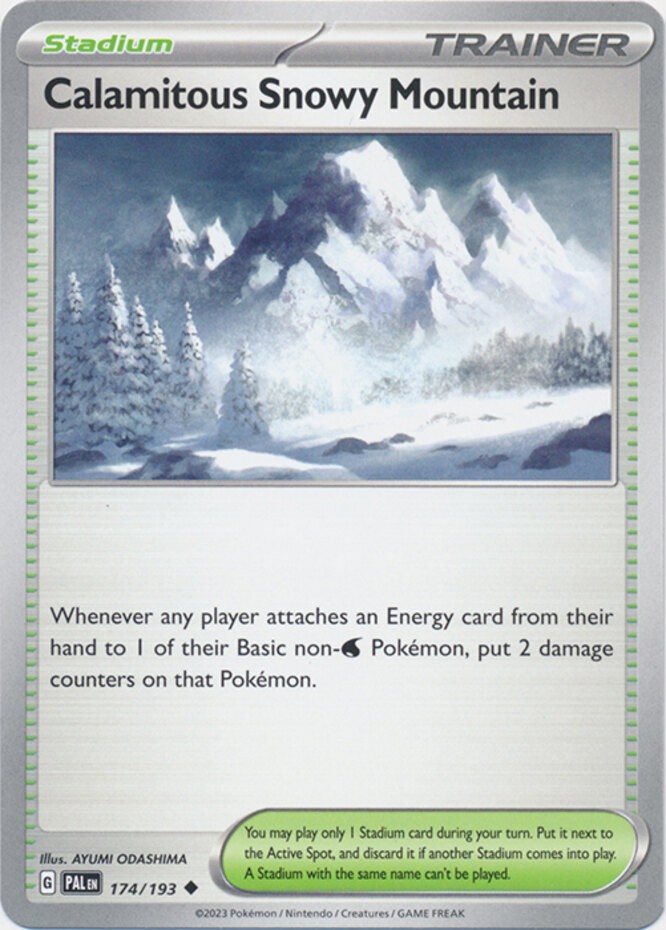 Calamitous Snowy Mountain - 174/193 - Uncommon - Near Mint - Scarlet & Violet - 