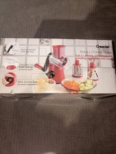 Geedel PS-331AR1 Rotary Cheese Grater 3 in 1 - Slicing, Julienning And Grinding