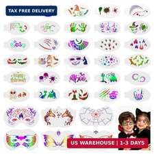 36 PCS Halloween Face Paint Stencils, Reusable Face Painting Templates