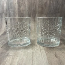 Set of 2  Maker's Mark Snowflake Bourbon Rocks Glasses SIV