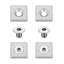 4Pcs Profile End Cap, Aluminum 3030 EU Standard 8mm T-Slot Extrusion, Silver