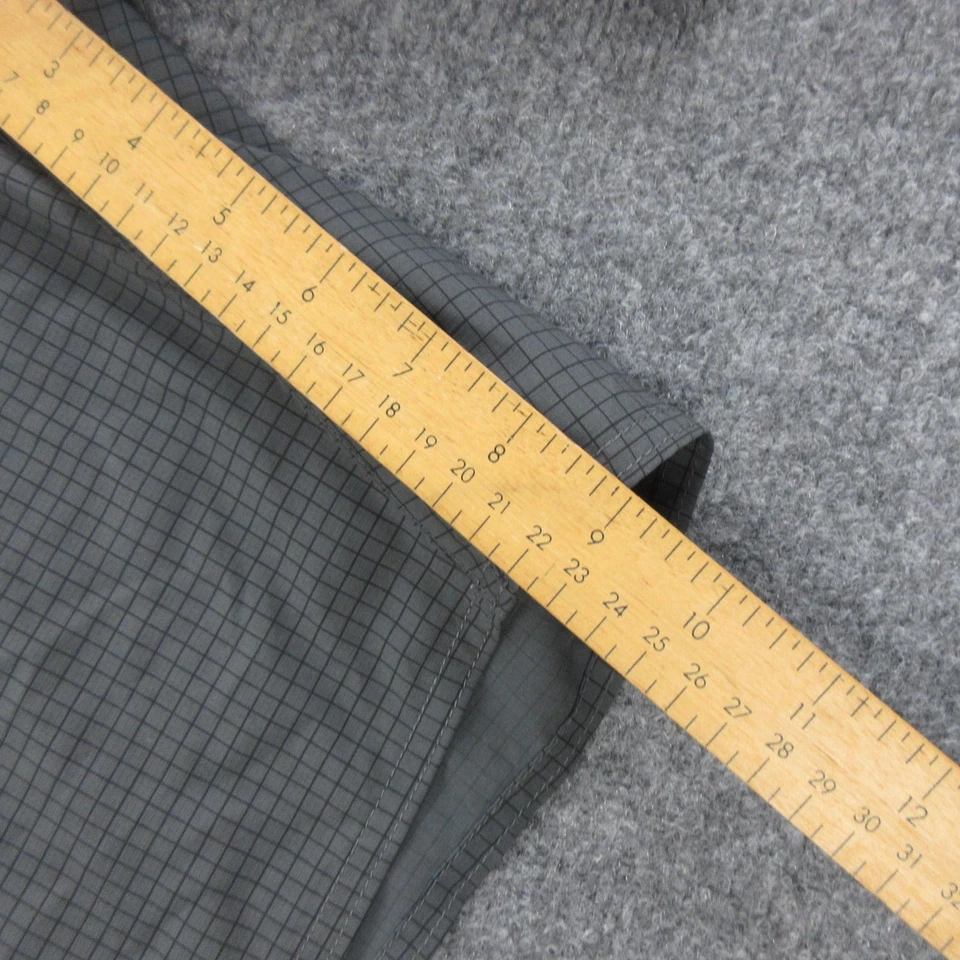 Pantalones Cortos Patagonia Para Hombres 33 Gris Cuadros Rejilla Informales Senderismo Ripstop Cremallera Mosca STY86591 Foto 3 de 4