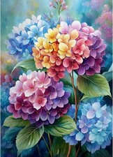 Hydrangea Flowers Diamond Art Kits for Adults, Flowers Diamond Painting Kits for