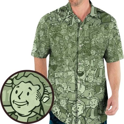 Fallout Compilation Maxi Hawaiian Shirt Male Hawaiian Shirts for Sale