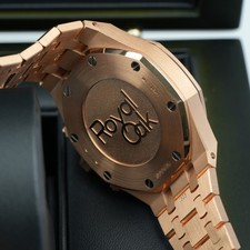 2022 Audemars Piguet Royal Oak Chronograph 38mm Blue Rose Gold Complete Set 9