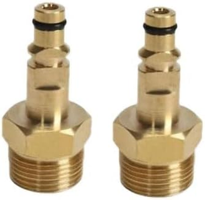 #ad 2Pcs Gold M22 Adapter High Pressure Washer Hose Adapter Pressure Pipe Quick Conn $13.72
