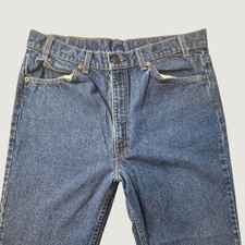 Vintage Levi's 517 Jeans Mens 36x30 34x27 Bootcut Blue Denim Orange Tab USA