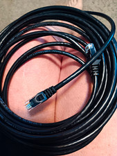Cat 6 Black RJ-45 to RJ-45 Ethernet Cable 25 ft Round Cable Universal Compatible