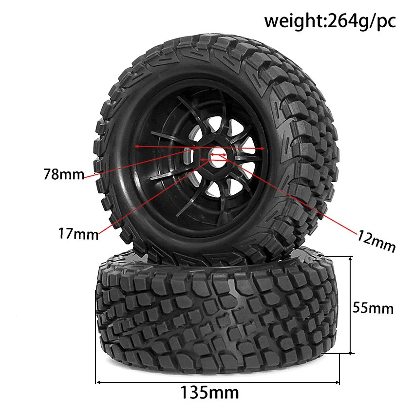 Para 1/7/8 Tarjeta Corta UDR Mojave Hub ATOM Flying God RC Neumáticos de Coche W208 Foto 2 de 4