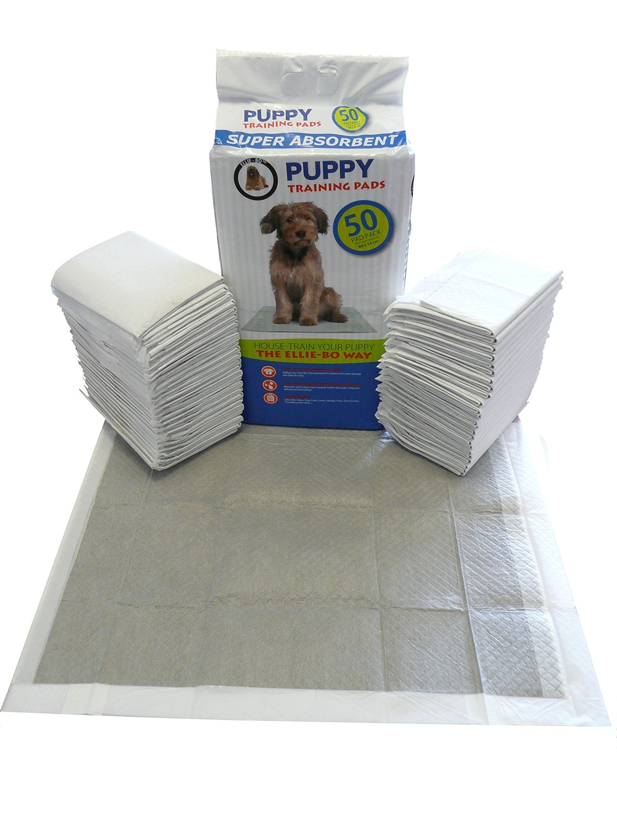 Tapis d'entraînement pour chiot absorbant jetable charbon actif x50