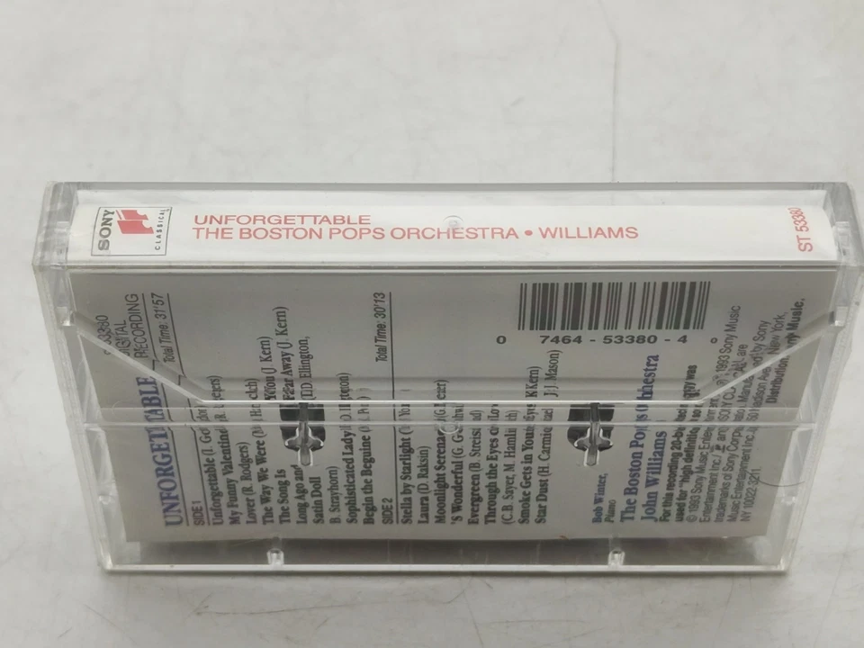 Boston Pops Orchestra/John Williams Unforgettable-Cassette Tape-1993-NEW SEALED - Image 2 of 3