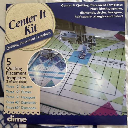 DIME Center It Kit Quilting Placement Templates