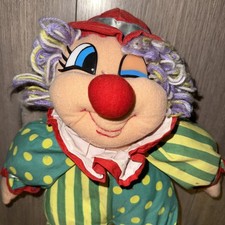 Vintage Creepy Winking Clown Plush Doll New Looks by Flowers Inc Balloons   