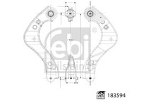Febi Bilstein Querlenker Dreieckslenker 183594 Stahlblech FüR Toyota Corolla HR