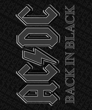 AC/DC - Rocksax - AC/DC - Sherpa Fleece Blanket - Back in Black (60 in x 80 in)