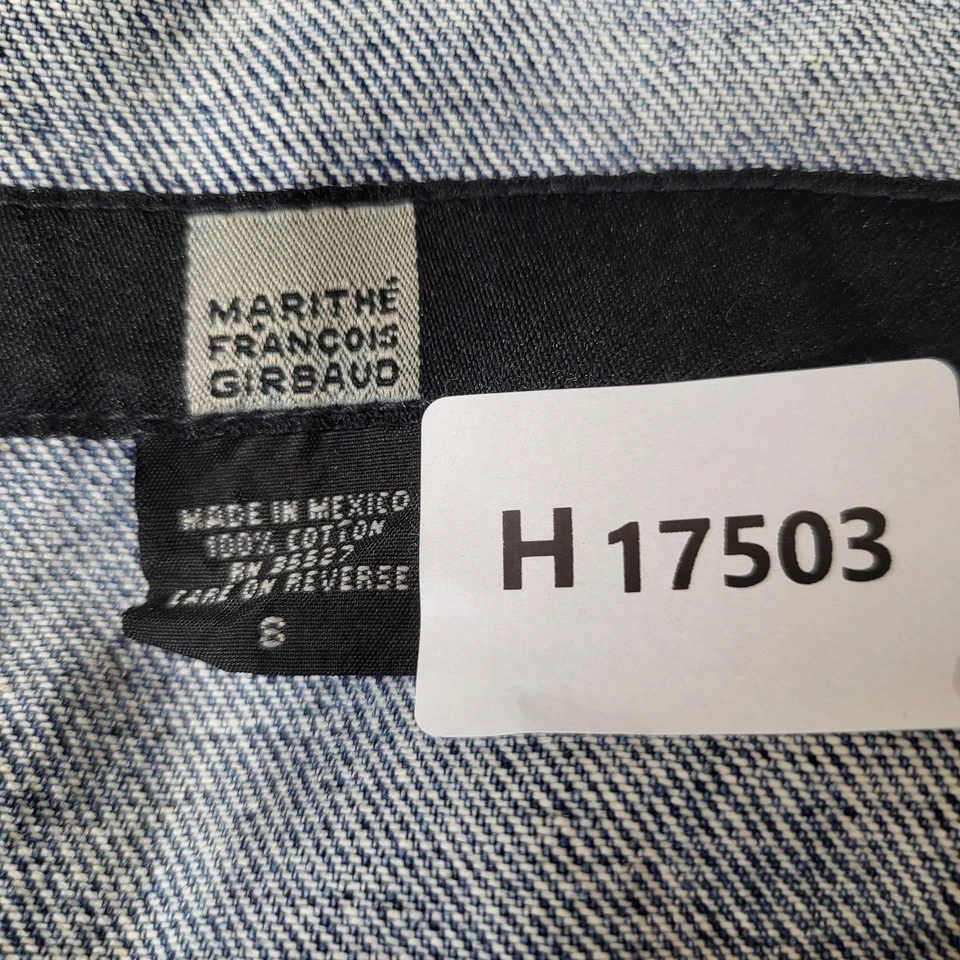 复古 Marithe Francois Girbaud 女式夹克 S 蓝色牛仔夹克西部 — 第 2/4 张图片