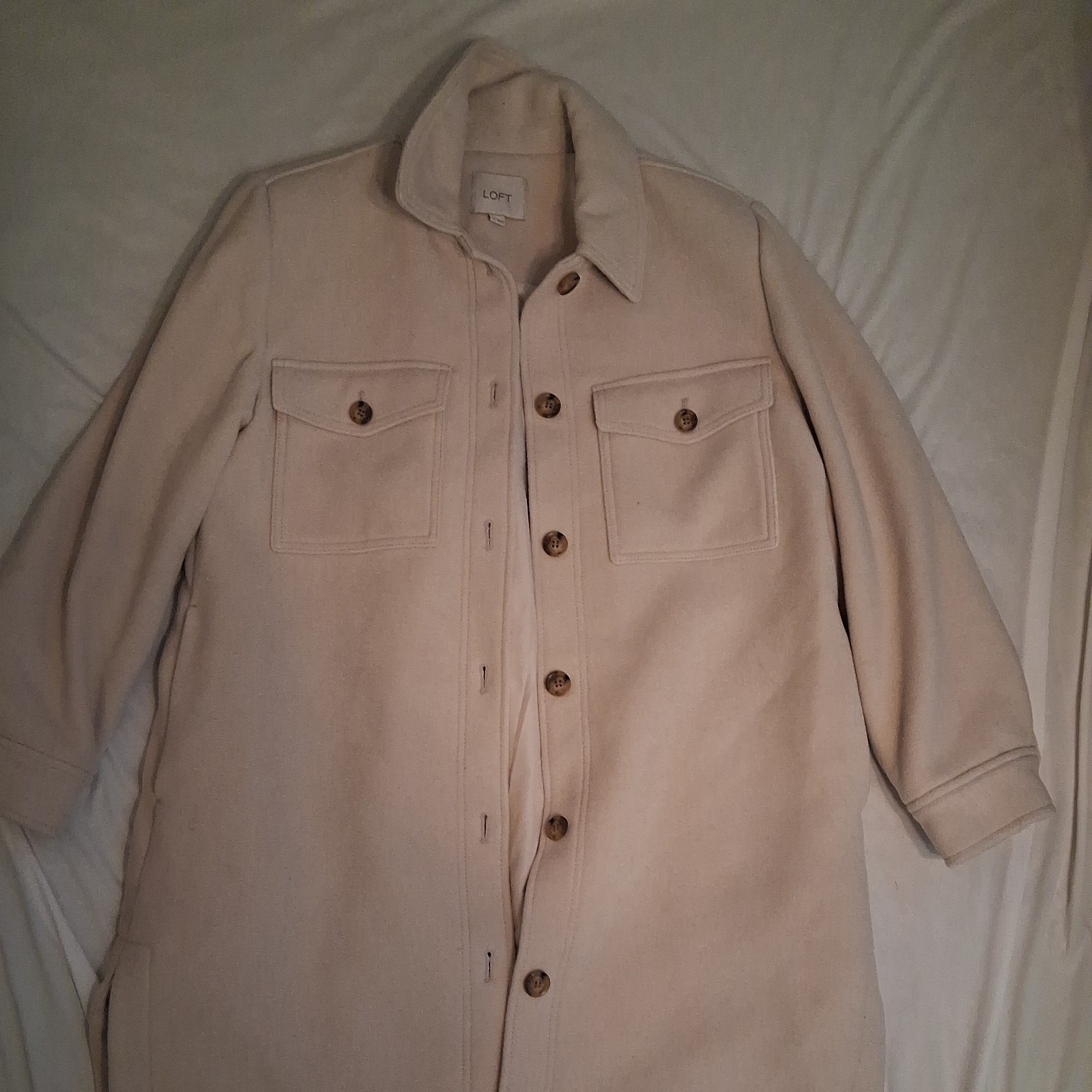 Ann Taylor LOFT Button Down Shacket Lightweight J… - image 1