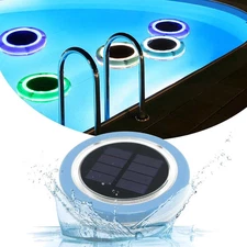 Solar Floating Pool Lights - 4 Single Color Outdoor Decorations, 1-PACK, Blue