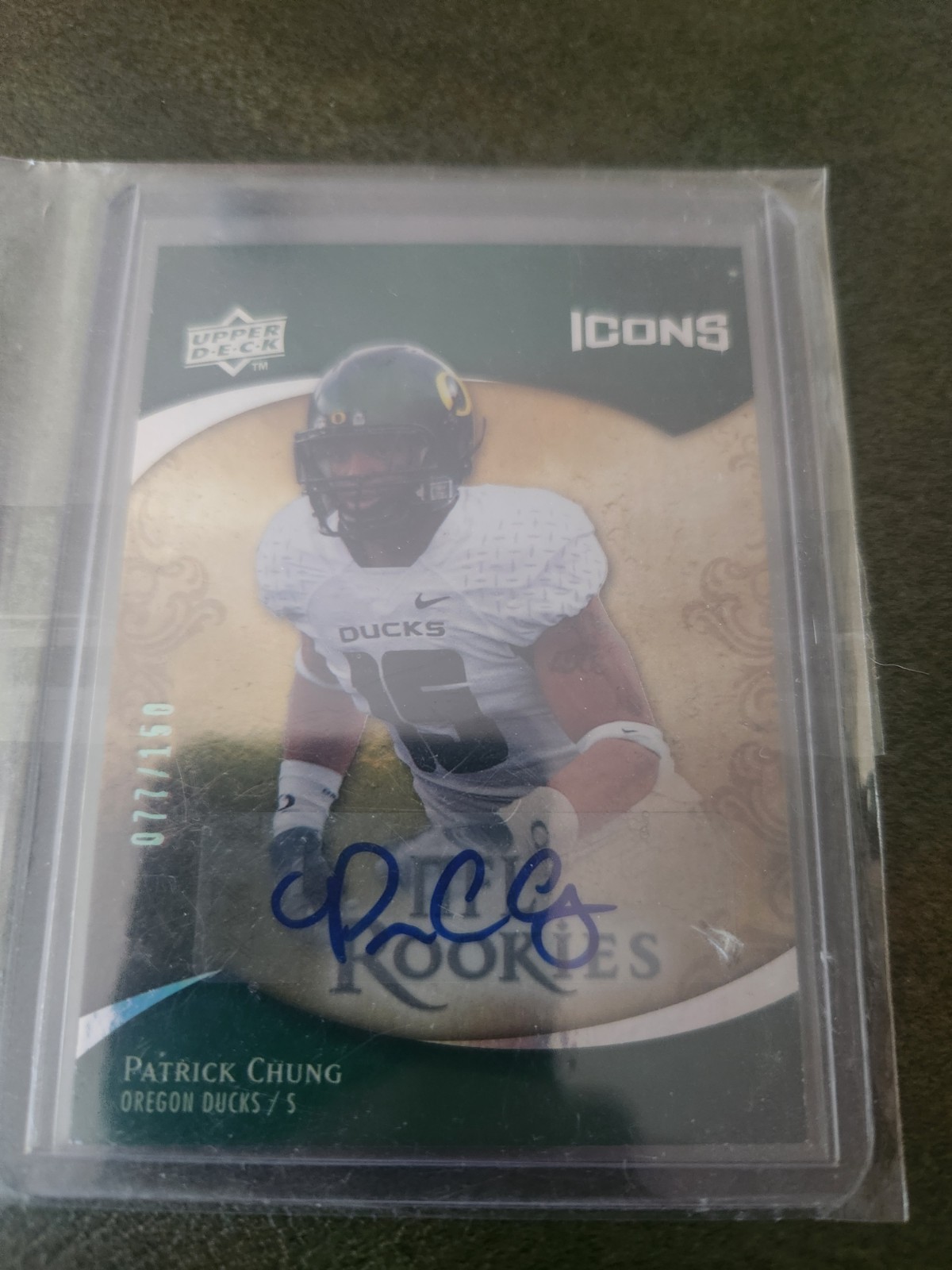 2009 Upper Deck Icons - NFL Rookies Patrick Chung #140. 077/150(RC)