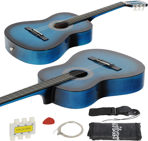 Kit de paquete de guitarra acústica de 38 pulgadas de tamaño completo para principiantes diestros - Imagen 7 de 9