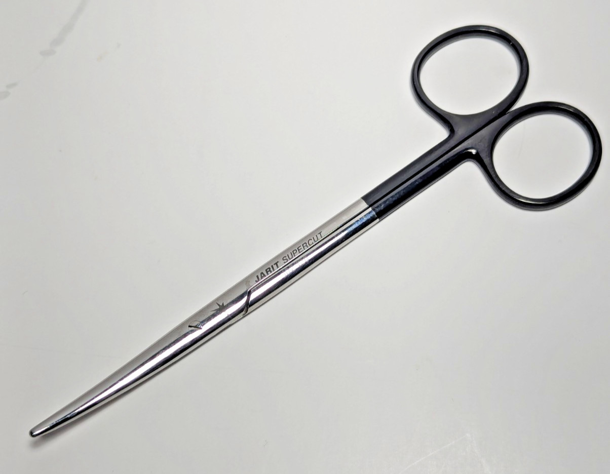 Jarit SuperCut 102-120 Reynolds Scissors 5" Sh/Sh Curved Germany Stainless Black