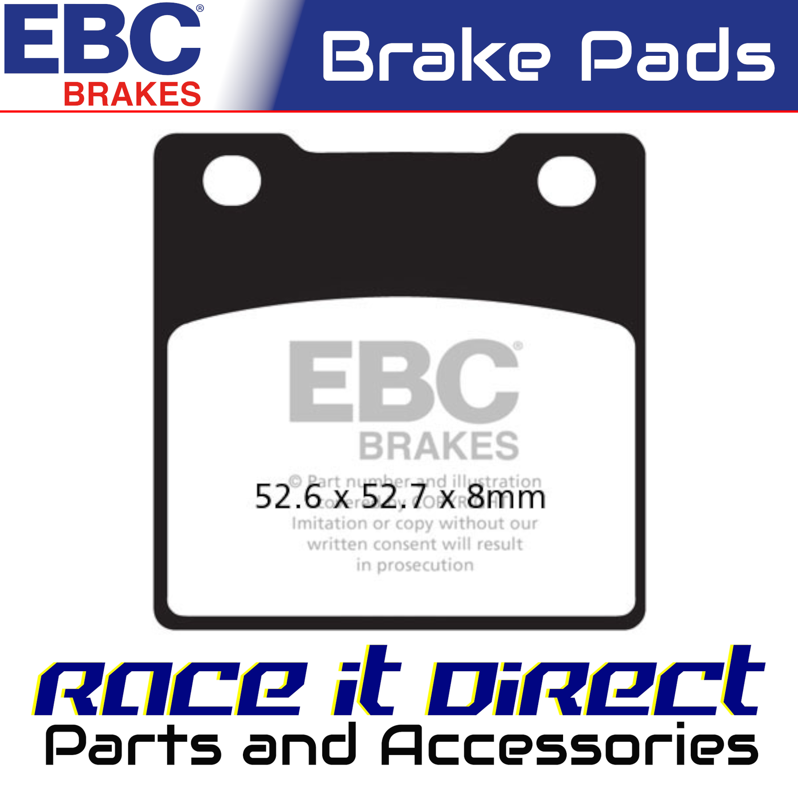 Brake Pads for KAWASAKI ZXR 750 R 1991-1994 Rear Semi Sintered EBC