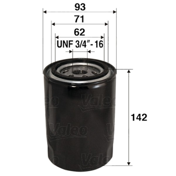 "ÖLfilter Valeo 586024 Anschraubfilter UNF 3/4\" -16 FüR Ford Scorpio 2 GFR GGR 1"-image