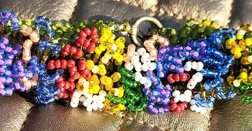 Hand Made Beaded Bracelet Colorful Seed Beads