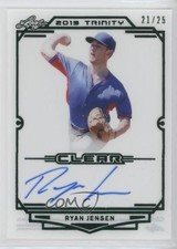 2019 Leaf Trinity Clear Auto Green 21/25 Ryan Jensen #CA-RJ1 Auto 4z8
