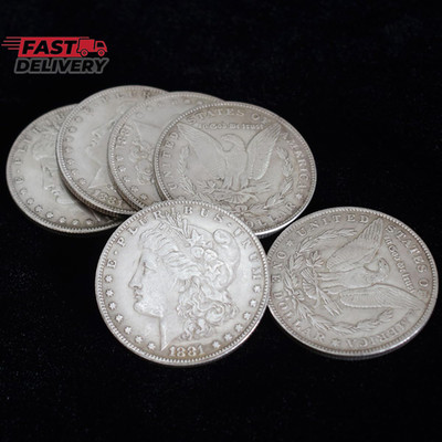 6 Pcs Morgan Dollar (3.8Cm Dia) Magic Set Can Be Attracted by Magnets Magic Prop